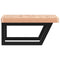 vidaXL Basin Shelf Wall Mounted Steel and Solid Wood Beech