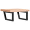 vidaXL Basin Shelf Wall Mounted Steel and Solid Wood Beech