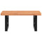 vidaXL Basin Shelf Wall Mounted Steel and Solid Wood Beech