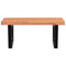 vidaXL Basin Shelf Wall Mounted Steel and Solid Wood Beech