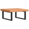 vidaXL Basin Shelf Wall Mounted Steel and Solid Wood Beech