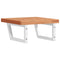 vidaXL Basin Shelf Wall Mounted Steel and Solid Wood Beech