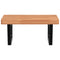 vidaXL Basin Shelf Wall Mounted Steel and Solid Wood Beech