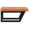 vidaXL Basin Shelf Wall Mounted Steel and Solid Wood Beech