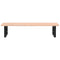 vidaXL Basin Shelf Wall Mounted Steel and Solid Wood Beech