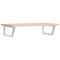 vidaXL Basin Shelf Wall Mounted Steel and Solid Wood Beech
