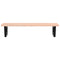vidaXL Basin Shelf Wall Mounted Steel and Solid Wood Beech
