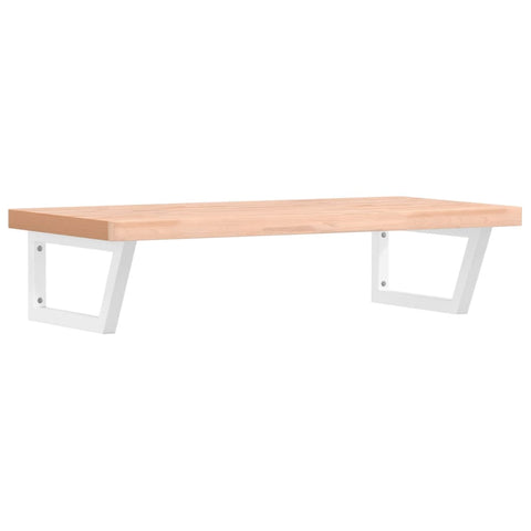 vidaXL Basin Shelf Wall Mounted Steel and Solid Wood Beech