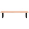 vidaXL Basin Shelf Wall Mounted Steel and Solid Wood Beech