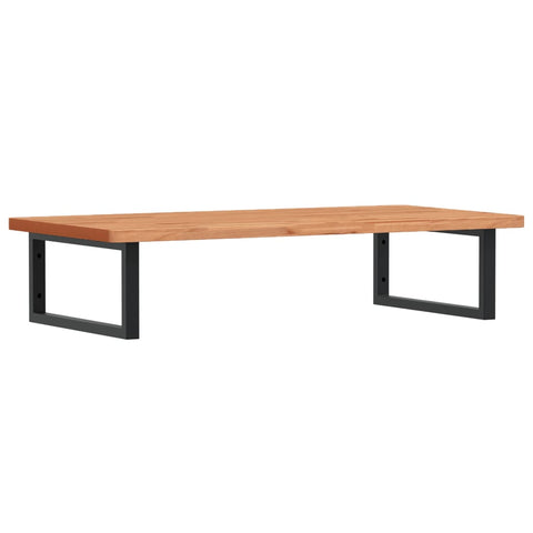 vidaXL Basin Shelf Wall Mounted Steel and Solid Wood Beech