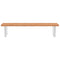 vidaXL Basin Shelf Wall Mounted Steel and Solid Wood Beech