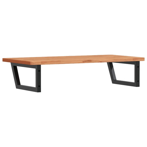 vidaXL Basin Shelf Wall Mounted Steel and Solid Wood Beech