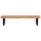 vidaXL Basin Shelf Wall Mounted Steel and Solid Wood Beech
