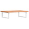 vidaXL Basin Shelf Wall Mounted Steel and Solid Wood Beech