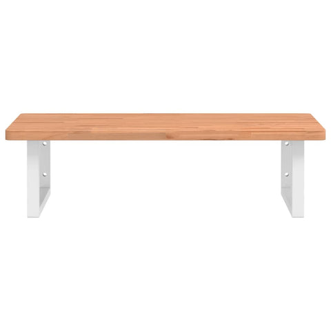 vidaXL Basin Shelf Wall Mounted Steel and Solid Wood Beech