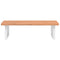vidaXL Basin Shelf Wall Mounted Steel and Solid Wood Beech