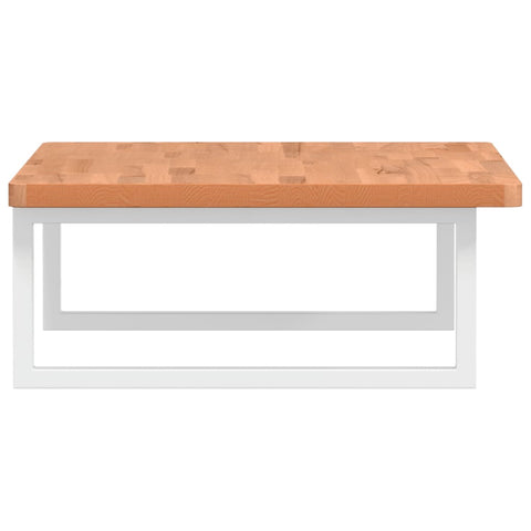 vidaXL Basin Shelf Wall Mounted Steel and Solid Wood Beech