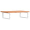 vidaXL Basin Shelf Wall Mounted Steel and Solid Wood Beech