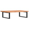 vidaXL Basin Shelf Wall Mounted Steel and Solid Wood Beech