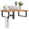 vidaXL Basin Shelf Wall Mounted Steel and Solid Wood Beech