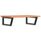 vidaXL Basin Shelf Wall Mounted Steel and Solid Wood Beech