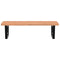 vidaXL Basin Shelf Wall Mounted Steel and Solid Wood Beech