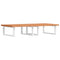 vidaXL Basin Shelf Wall Mounted Steel and Solid Wood Beech