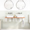 vidaXL Basin Shelf Wall Mounted Steel and Solid Wood Beech