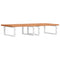 vidaXL Basin Shelf Wall Mounted Steel and Solid Wood Beech