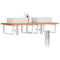 vidaXL Basin Shelf Wall Mounted Steel and Solid Wood Beech