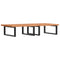 vidaXL Basin Shelf Wall Mounted Steel and Solid Wood Beech