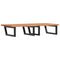 vidaXL Basin Shelf Wall Mounted Steel and Solid Wood Beech