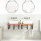 vidaXL Basin Shelf Wall Mounted Steel and Solid Wood Beech