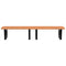 vidaXL Basin Shelf Wall Mounted Steel and Solid Wood Beech