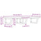 vidaXL Basin Shelf Wall Mounted Steel and Solid Wood Beech