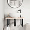 vidaXL Basin Shelf Wall Mounted Steel and Solid Wood Oak