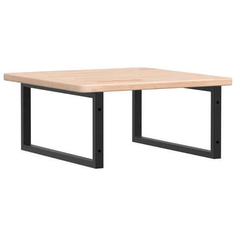 vidaXL Basin Shelf Wall Mounted Steel and Solid Wood Oak