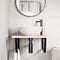 vidaXL Basin Shelf Wall Mounted Steel and Solid Wood Oak