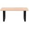 vidaXL Basin Shelf Wall Mounted Steel and Solid Wood Oak