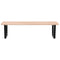 vidaXL Basin Shelf Wall Mounted Steel and Solid Wood Oak