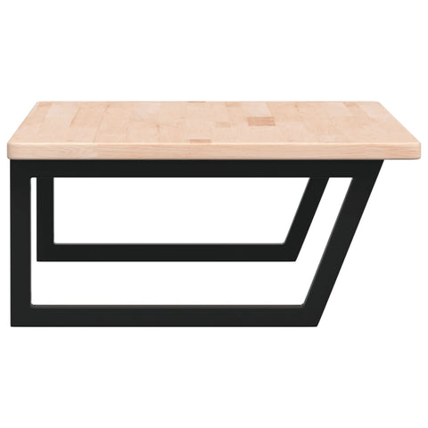 vidaXL Basin Shelf Wall Mounted Steel and Solid Wood Oak