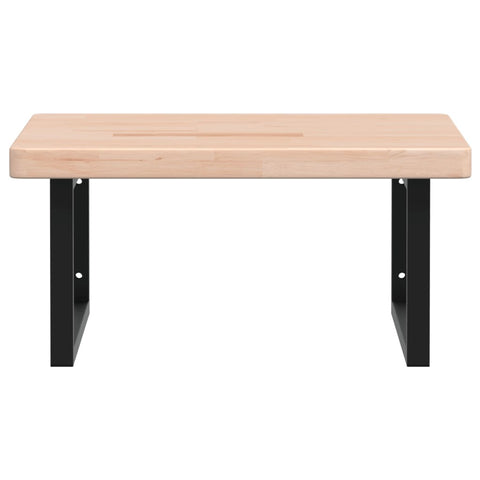 vidaXL Basin Shelf Wall Mounted Steel and Solid Wood Oak