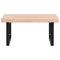 vidaXL Basin Shelf Wall Mounted Steel and Solid Wood Oak