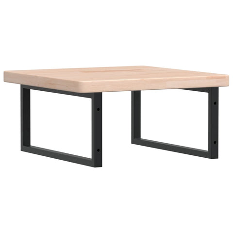 vidaXL Basin Shelf Wall Mounted Steel and Solid Wood Oak