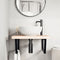 vidaXL Basin Shelf Wall Mounted Steel and Solid Wood Oak