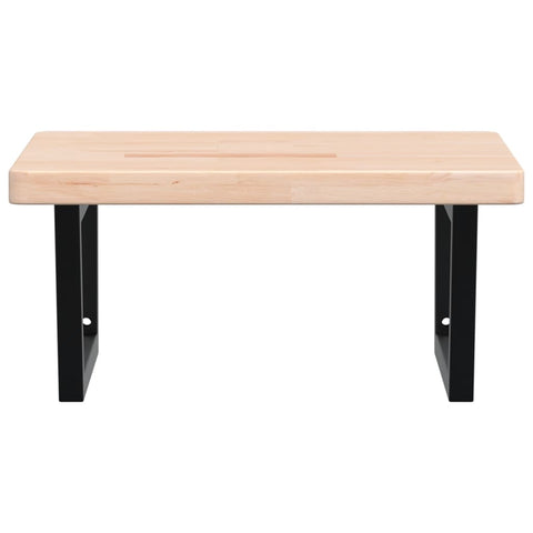 vidaXL Basin Shelf Wall Mounted Steel and Solid Wood Oak