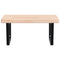 vidaXL Basin Shelf Wall Mounted Steel and Solid Wood Oak