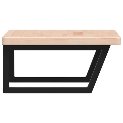 vidaXL Basin Shelf Wall Mounted Steel and Solid Wood Oak