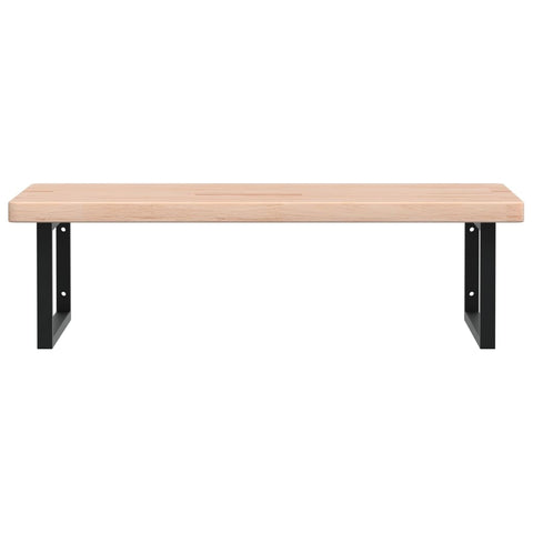 vidaXL Basin Shelf Wall Mounted Steel and Solid Wood Oak