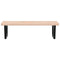 vidaXL Basin Shelf Wall Mounted Steel and Solid Wood Oak